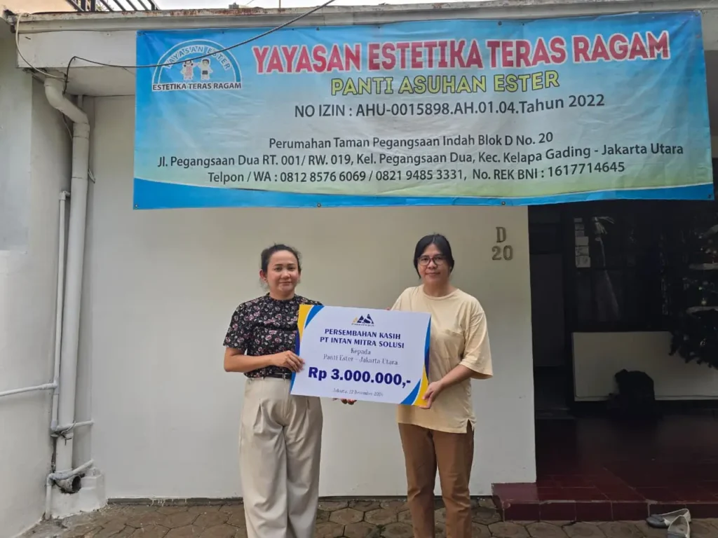 pt intan mitra solusi memberikan sumbangan ke panti asuhan dari indonesia timur di panti ester jakarta utara